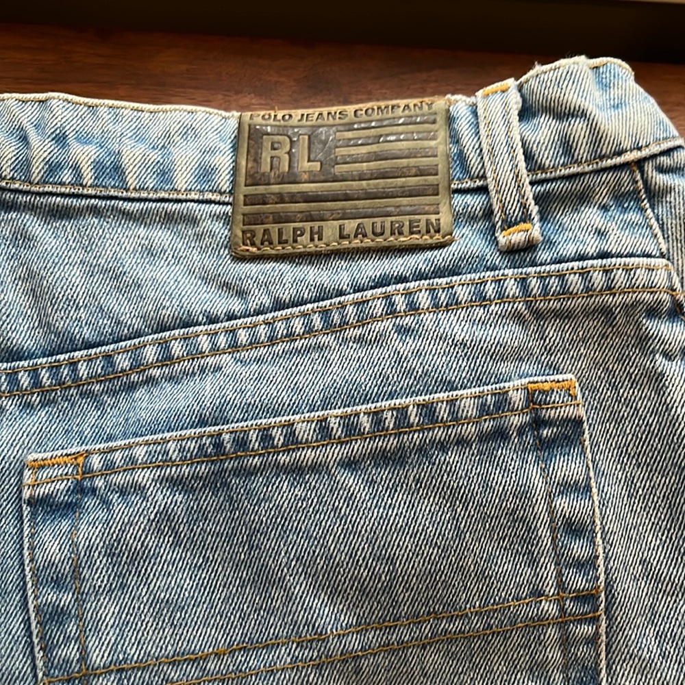 Womens, Ralph Lauren jeans company, button fly  jeans size 10 X 31 loose fit